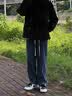 查佰伦 CHELDBAILANNC牛仔裤男士春夏季直筒裤子男宽松百搭潮流港风阔腿裤休闲长裤子 浅蓝【主图款】 XL 【建议120-135斤】 实拍图