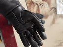 嘉夜真皮手套男士女士冬季加绒加厚保暖羊皮手套骑行开车摩托车薄款 单扣男士 实拍图