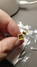 赛菲尔黄金耳钉女款足金5G镜光金几何方块形蜂巢耳饰方牌鱼麟耳钩 耳钩款约2.35克 实拍图