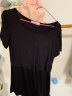 米度丽哺乳衣外出春夏大码T恤产后喂奶衣长袖月子服夏季哺乳装背心上衣 短袖-活性黑  L码 实拍图