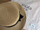 Siggi平顶草帽女夏季新款法式礼帽海边防晒帽子可折叠草编遮阳帽送女生 实拍图