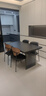 法莎蒂政府补贴全托岩板餐桌大小户型轻奢现代简约亚克力悬浮长方形桌子 【黑色亚克力脚+新升级下挂岩板】单餐桌+桃心椅*4 140x80x75cm 实拍图