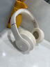 滴哩英语四六级听力耳机大学四级六级考试专用FM调频4级A级B级专八公共三级校园头戴式收音机蓝牙耳麦 【充电款】米白 送充电线 标配  耳机 实拍图