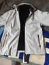罗蒙（ROMON）夹克男士外套冬季潮流商务休闲上衣连帽百搭男装MK53浅灰加绒2XL 实拍图