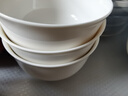 浩雅景德镇陶瓷碗具套装陶瓷米饭碗汤碗欧式纯白4.5英寸饭碗 实拍图