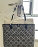 汤丽柏琦（Tory Burch）TB女包 T MONOGRAM 手提托特包水桶包单肩包斜挎酒桶包 152301 405 海军蓝 中号 实拍图