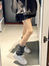 佰姿缘灰色腿套女款配雪地靴堆堆袜套秋冬季保暖小腿套长筒2025新款爆款 深灰 均码 【金属标堆堆袜套】 实拍图