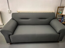 吉世伦北欧皮革沙发现代简约小户型双人三人位客厅家用皮艺沙发猫抓皮 猫抓皮革深灰色+海绵+乳胶+实木框 三人位 1.7m -厂家直销 实拍图