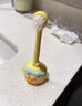 马博士儿童含氟牙刷软毛婴幼儿乳牙刷宝宝专用牙刷小月龄黄色  圆头款 实拍图