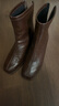 百丽（Belle）休闲舒适弹力靴增高显瘦短筒靴B2348DZ4 棕色（褶皱皮） 36 (230mm) 实拍图