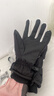 目丸保暖手套男女户外冬天骑行防寒风加绒厚触屏女防水冬季棉滑雪手套 4#黑米色 深度暖手套-女款 实拍图