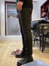 罗蒙（ROMON）秋冬毛呢裤男士宽松休闲裤保暖厚款百搭九分裤呢子西装长裤子 黑色长裤 32 【建议135-145斤】 实拍图