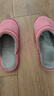回力日系柔软情侣棉拖秋冬家居室内保暖棉鞋女款HL0006皮红38-39码 实拍图