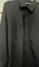 罗蒙（ROMON）纯色商务职业正装男士衬衫工装男装长袖衬衣男CS108黑色4XL 实拍图