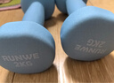 朗威哑铃女士哑铃套装组合小学儿童小哑铃练臂肌塑形初学健身家用器材 【纯铁】水蓝色-2kg*2只 1KG 起【健身塑型】 实拍图