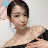 MZMZ品牌永恒之心铂金项链女PT950莫桑钻石白金生日纪念日礼物送女友 【全国十仓/当次日达】轻奢款-镶嵌海洋之心托帕石 实拍图