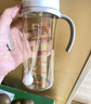 贝亲（Pigeon）自然成长翻盖直饮吸管 大童奶瓶330ml 经典款 18月+  AA278 实拍图