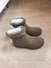 百丽（Belle）户外雪地靴女商场同款保暖加绒短靴C1W1DDD4 卡其色 39 (245mm) 实拍图