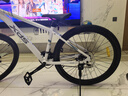 喜德盛26款黑客350黑客380山地车自行车成人21速铝合金男士女生学生上班 黑客350白灰色【2026升级款】 26寸x15.5寸身高150-165cm 实拍图