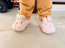 幸福玛丽（Cheerful Mario）儿童棉拖鞋冬季宝宝家居棉鞋男童女童冬款小孩可爱兔子包跟毛拖鞋 实拍图