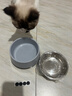 HELLOJOY不锈钢宠物食盆狗碗猫狗碗食盆水粮两用宠物碗喂食器 灰色 实拍图