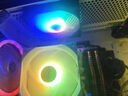 先马（SAMA）冰晶2S 黑色 12cm机箱散热风扇（三色定彩RGB灯光/轴心发光/大4D接口可串连/液压轴承/即插即用） 实拍图