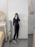 婷美保暖内衣女士美体修身显瘦秋衣秋裤打底内搭无痕套装秋冬季 黑XL 实拍图