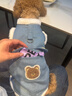 嬉皮狗（hipidog）狗狗衣服新年春节加绒保暖可牵引马甲中小型犬比熊宠物猫咪喜庆服 牛仔蓝色 L（建议体重8-11斤） 实拍图