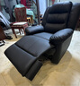 秉绪头等太空沙发单人沙发舱电动功能躺按摩懒人沙发可睡觉电竞沙发椅 黑色猫抓皮 手动坐躺 实拍图