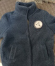 真维斯儿童外套加绒加厚秋冬款男童女童冬季毛绒保暖开衫中大童上衣童装 蓝 110 实拍图
