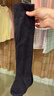 猫人jk小腿袜秋冬空调袜护膝显瘦高筒棉袜女士长袜黑色过膝长筒袜3黑 实拍图