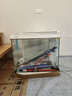 森森（SUNSUN）鱼缸水族箱含鱼缸过滤器灯大型金鱼缸 珍珠白 时尚款0.8米长34.6cm宽底滤 带棉+滤材 实拍图