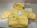 巴拉巴拉童装儿童羽绒服宝宝男女童2025冬装新款婴儿外套保暖上衣泡芙羽绒 黄色小南瓜31004-白鸭绒 80 （充绒量64g 适合9-12个月） 实拍图