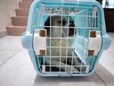 华元宠具（hoopet）猫咪航空箱猫包外出便携猫笼子猫箱狗狗托运箱车载狗笼宠物专用箱 【天蓝色】大号带天窗-建议25斤 实拍图