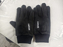 yaphtes冬季手套麂皮绒男女保暖触屏户外骑行跑步开车防风加绒手套 黑色 实拍图