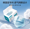 稳健医用外科口罩一次性医用口罩成人儿童透气防过敏防飞沫防尘棉里层 4盒成人款蓝色 50只/盒 实拍图