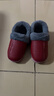 俞兆林（YUZHAOLIN）棉拖鞋女居家保暖棉鞋男pu防水包跟月子拖鞋 YS102 实拍图