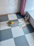【无毒无甲醛无异味】防水防污泡沫拼接垫儿童爬行垫可擦洗地垫 藏青+灰色+白色-送边条 60*60*2.5cm厚【10片/升级无味】 实拍图