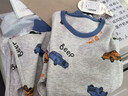 红豆儿童纯棉秋衣秋裤套装男女中大童薄款秋冬保暖内衣A类全棉棉毛衫 H4M1049麻灰 140 实拍图