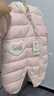 戴维贝拉（DAVE＆BELLA）新生儿羽绒连体衣婴儿外出服女宝宝衣服0-6个月冬装新款爬服哈衣 浅粉色【现货】 66cm （建议身高59-66cm） 晒单实拍图