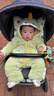 爱贝迪拉（AIBEDILA）婴儿连体衣秋冬宝宝衣服新款外出可爱加厚抗静电珊瑚绒爬爬服 伊迪斯恐龙 90cm -建议体重9.5-13kg 实拍图