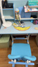 optalent儿童学习桌书桌小学生写字桌台男女孩子课桌椅套装简约组合可升降 蓝80高书架【双背椅+灯+矫姿器】 实拍图