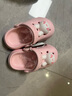 牧童儿童拖鞋夏男宝宝洞洞鞋软底女童卡通洗澡婴幼儿家居鞋萌兔粉160 实拍图
