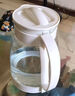 天喜（TIANXI）冷水壶大容量玻璃杯可过滤冷水壶耐热茶具啤酒花茶家用凉水杯 【升级加厚】白色2000ml 实拍图