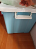 清野の木衣物收纳箱特大号塑料整理箱95L蓝色 1个装 带轮 实拍图