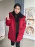 波司登（BOSIDENG）极寒反季90鹅绒羽绒服女冬季加厚连帽收腰短款明星同款外套 光韵红1903 M 165/88A 体重约110-120斤 实拍图