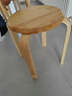 家逸凳子家用实木时尚简约圆凳坐凳餐凳弯曲木凳 原木色 实拍图