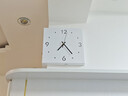 鑫跨时2025新款双面转角钟钟表挂钟时尚网红创意简约墙上无痕钉客厅挂钟 北极白加感应灯（电池款） 26cm 实拍图