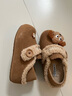 天美意绒绒拿铁休闲勃肯鞋厚底女鞋子一脚蹬懒人单鞋2026新款牛皮 满帮款-棕色 36 实拍图