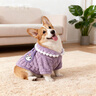 MIKI PAD狗狗衣服秋冬款加绒保暖猫咪衣服小型犬比熊雪纳瑞泰迪公主可爱风 紫色 L背长30cm（参考体重6-10斤） 实拍图